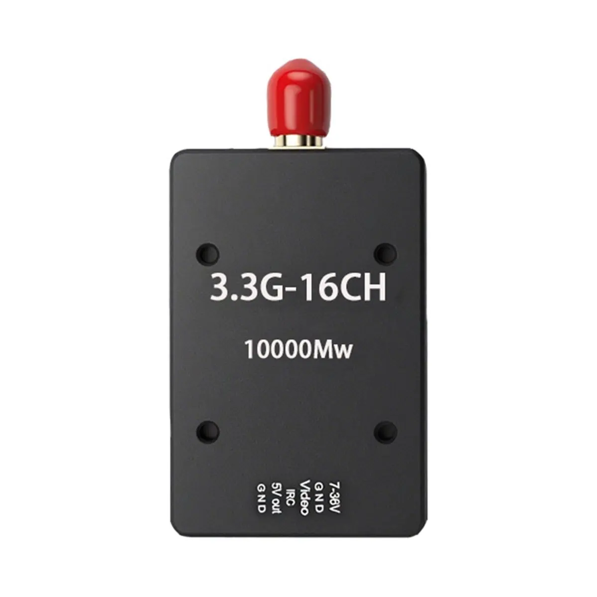 DTC5 3.3GHz 10W VTX 16CH FPV Audio Video Transmitter 15V-36V 4-8S with Antenna for FPV RC Racing Cars Long Range Drones