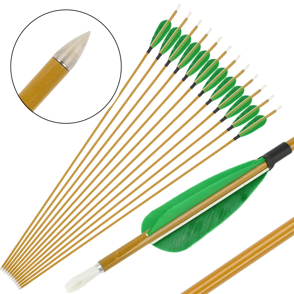 

6/12pcs 32inch SP 900 Archery Mix Carbon Arrow OD6.0mm 3inch Turkey Feather Compound Recurve Outdoor Shooting Hunting Archery
