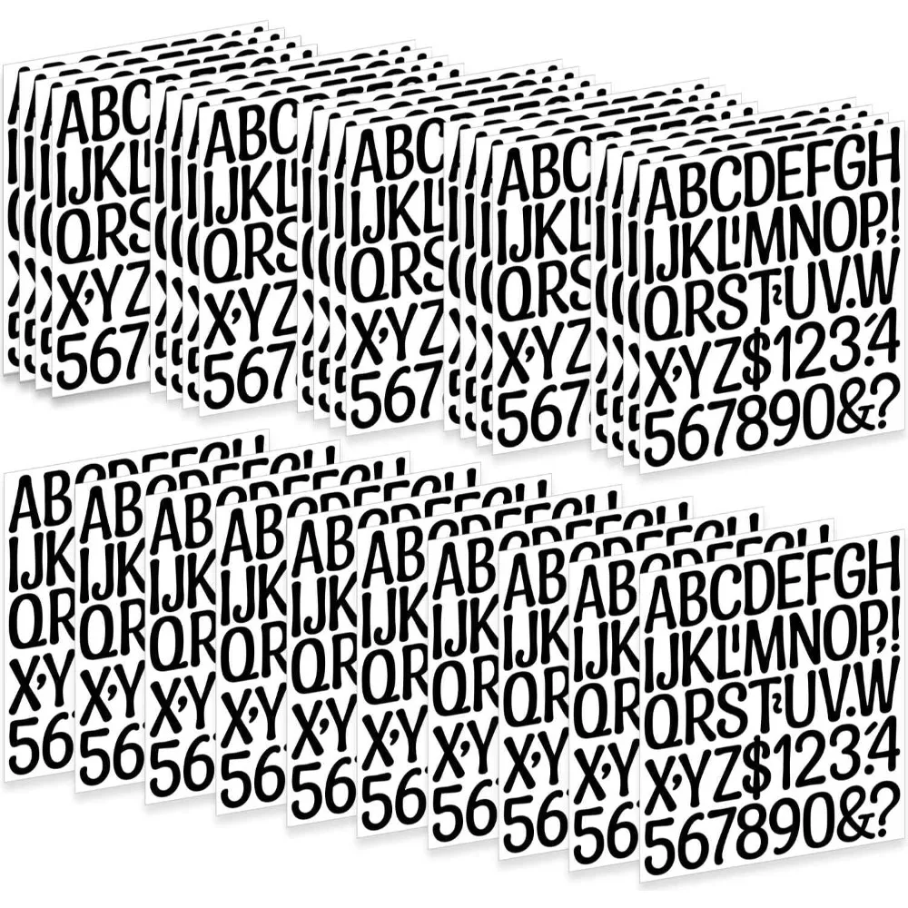 

30 Sheets Letter Stickers 1410 Pcs Large Alphabet Stickers 2 Inch Vinyl Self Adhesive Stick on Letters for Poster Bulletin Board