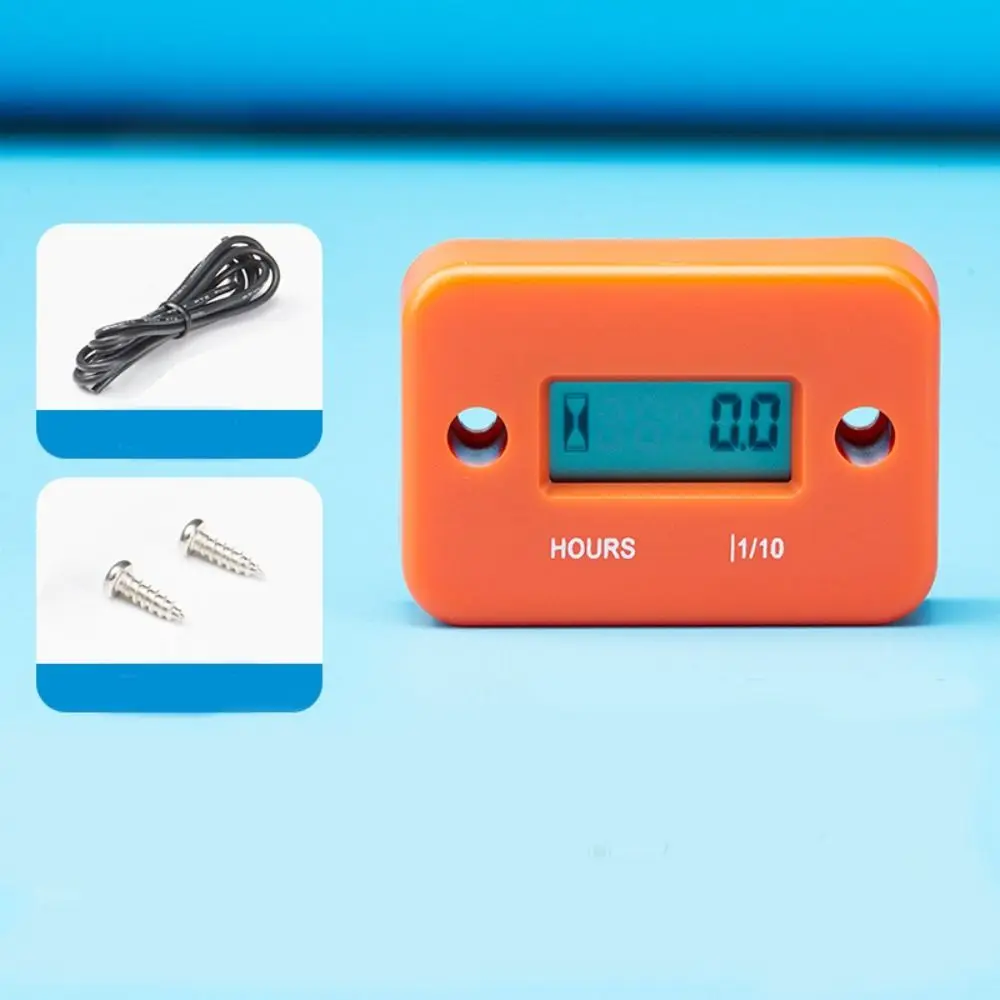 Medidor de hora do motor com display digital, tela lcd, à prova d'água, indutivo, resistência à vibração, medidor de hora, motor a gás