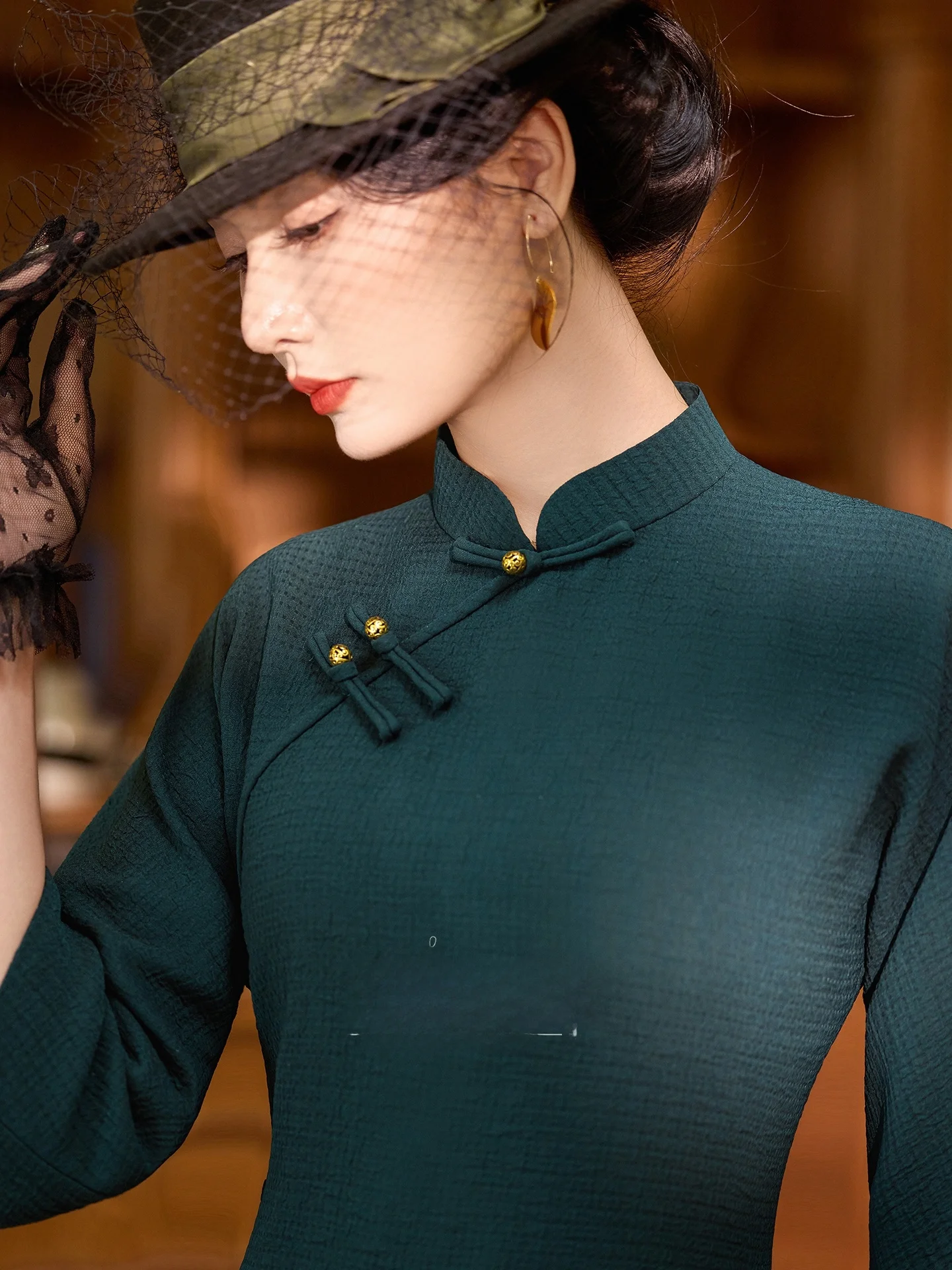 

Вечернее платье Ele Young Sle, винтажная тема Китайской Республики, длинный свек, с низким разрезом, теплое, обычное Thi...