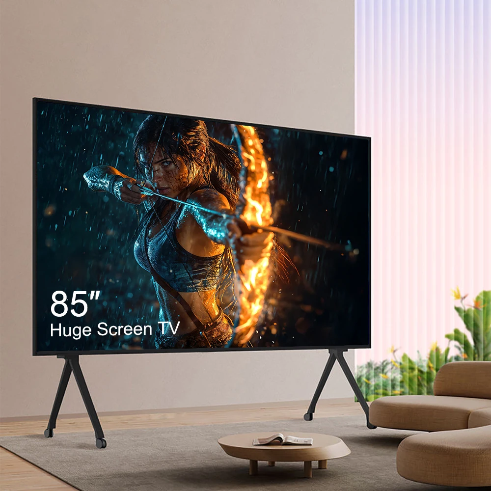 تلفزيون 4K Ultra HD LED مقاس 85 بوصة تلفزيون أندرويد ذكي من الزجاج المقسى