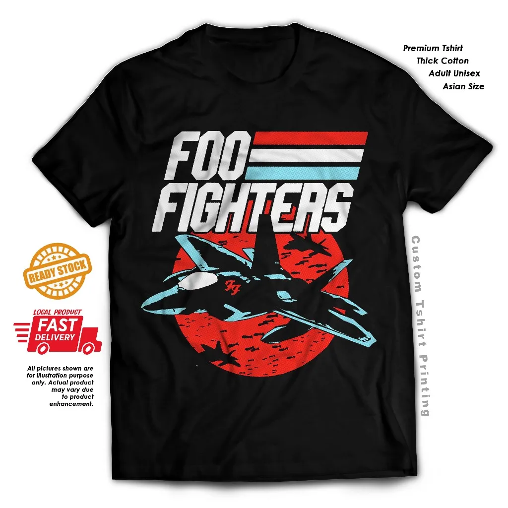 

Foo Fighters Rock Band Cotton Tshirt American Band Singer T-shirt Fashion Street Hip-hop Short-sleeved Women Round-neck Top Ins