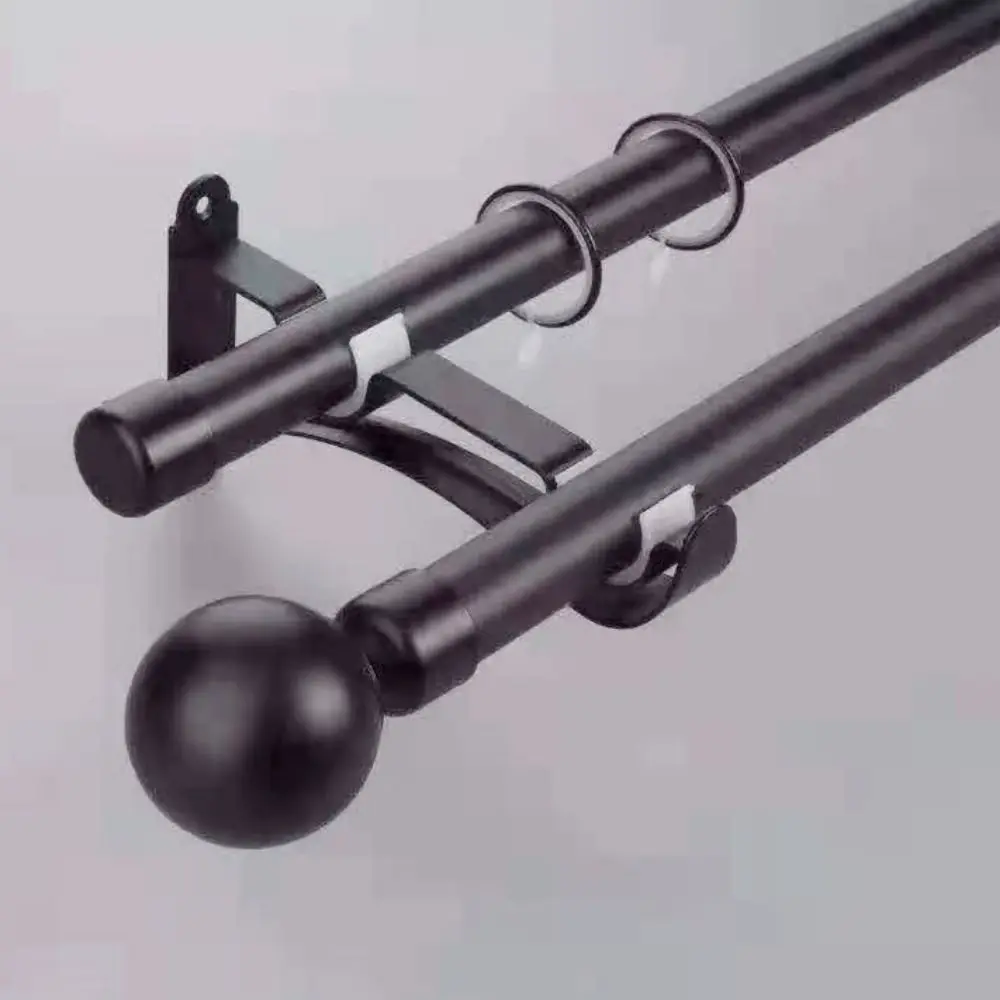 

2pcs Decorative Round Household Hollow Out Curtain Rods Head Curtain Rods Ends Caps Curtain Accessories Roman Rod Head