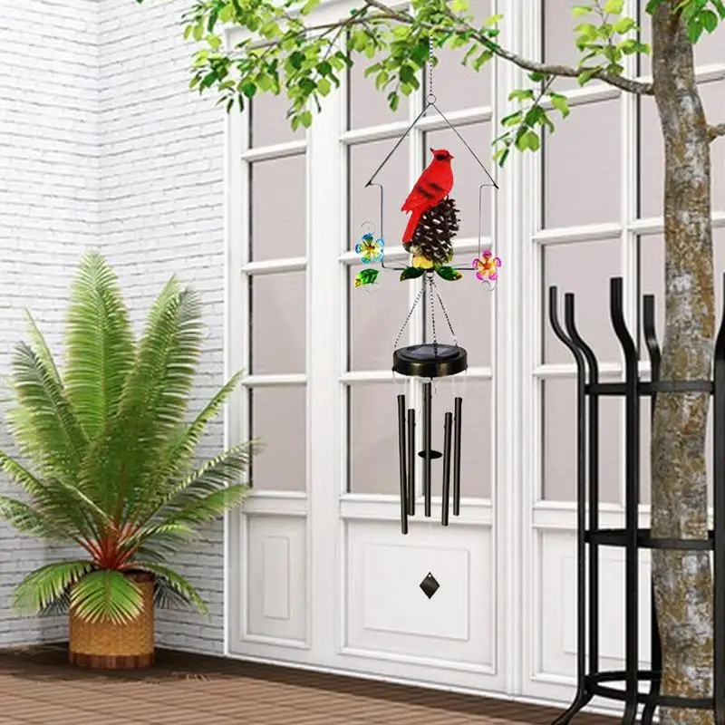 Wind Chimes For Outside Unique Solar Wind Chime Red Bird Front Porch Decor Backyard Decorations Garden Decor Wind Chimes For