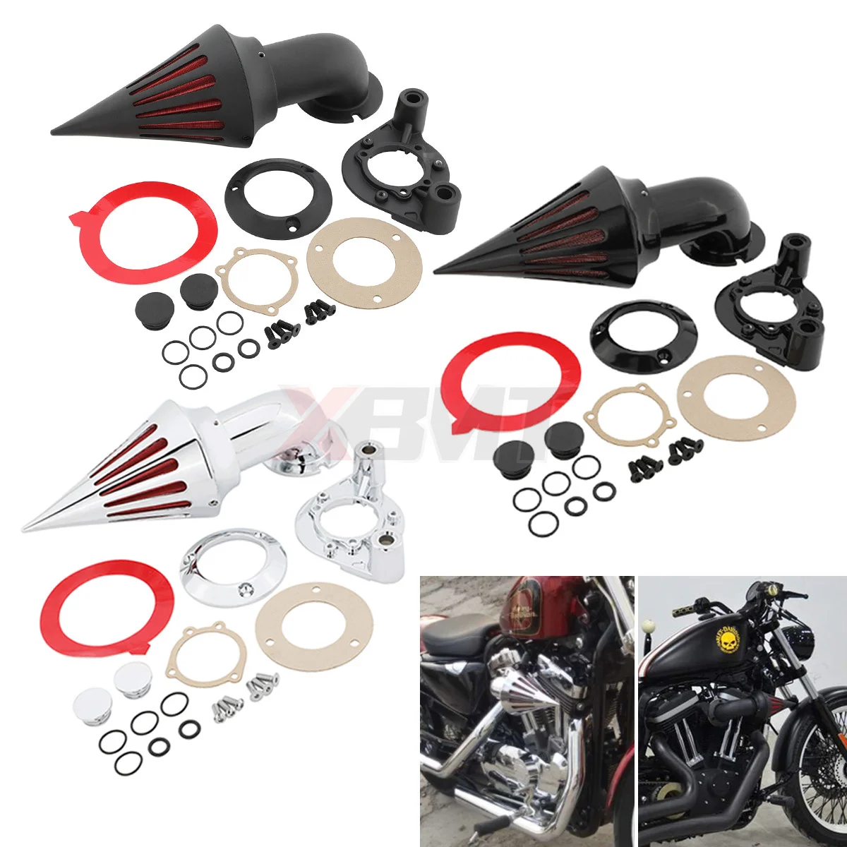 Motorcycle Spike Air Cleaner Intake Filter Kit For Harley Davison Sportster XL 883 1200 Forty-Eight 1991-2022 2021 2020 2019