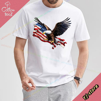 USA Flag Bald Eagle Chopper New in Tops & Tees 100% Cotton Women's T-shirts Oversized Short Sleeve Tshirt Men's Clothing T-shirt