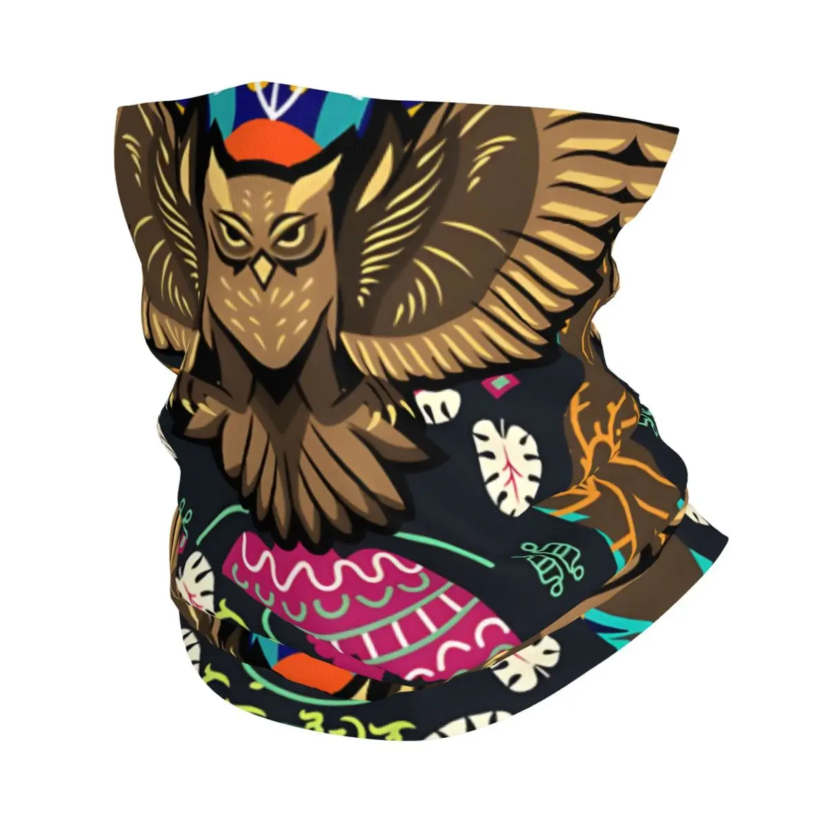 The Owl Totem Scarf Neckerchief Neck Face Mask Polyester