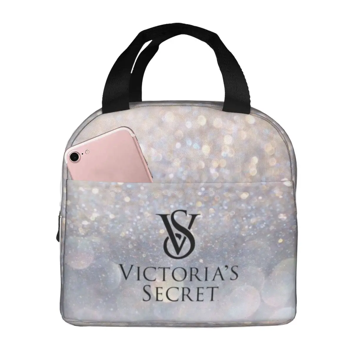 Love-Victoria--S-Pink-Secret Lunch Bag for School Waterproof Picnic Thermal Cooler Insulated Lunch Box Women Kids Tote Bags