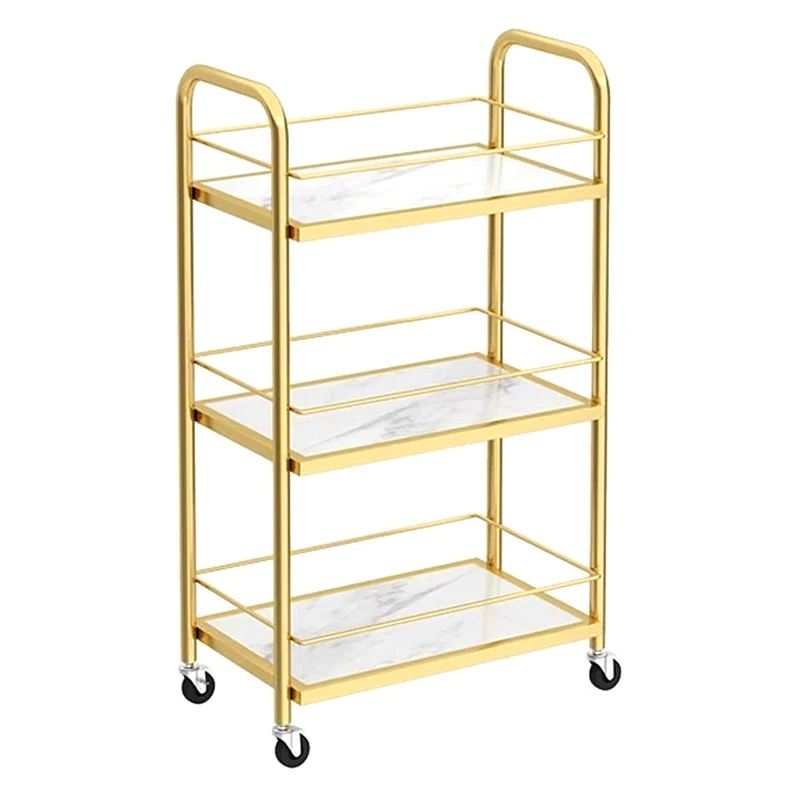 Simple Iron Art Salon Trolleys Beauty Spa Multi-layer Tool Trolley Modern Salon Furniture Home Snack Storage Rack Nail Cart