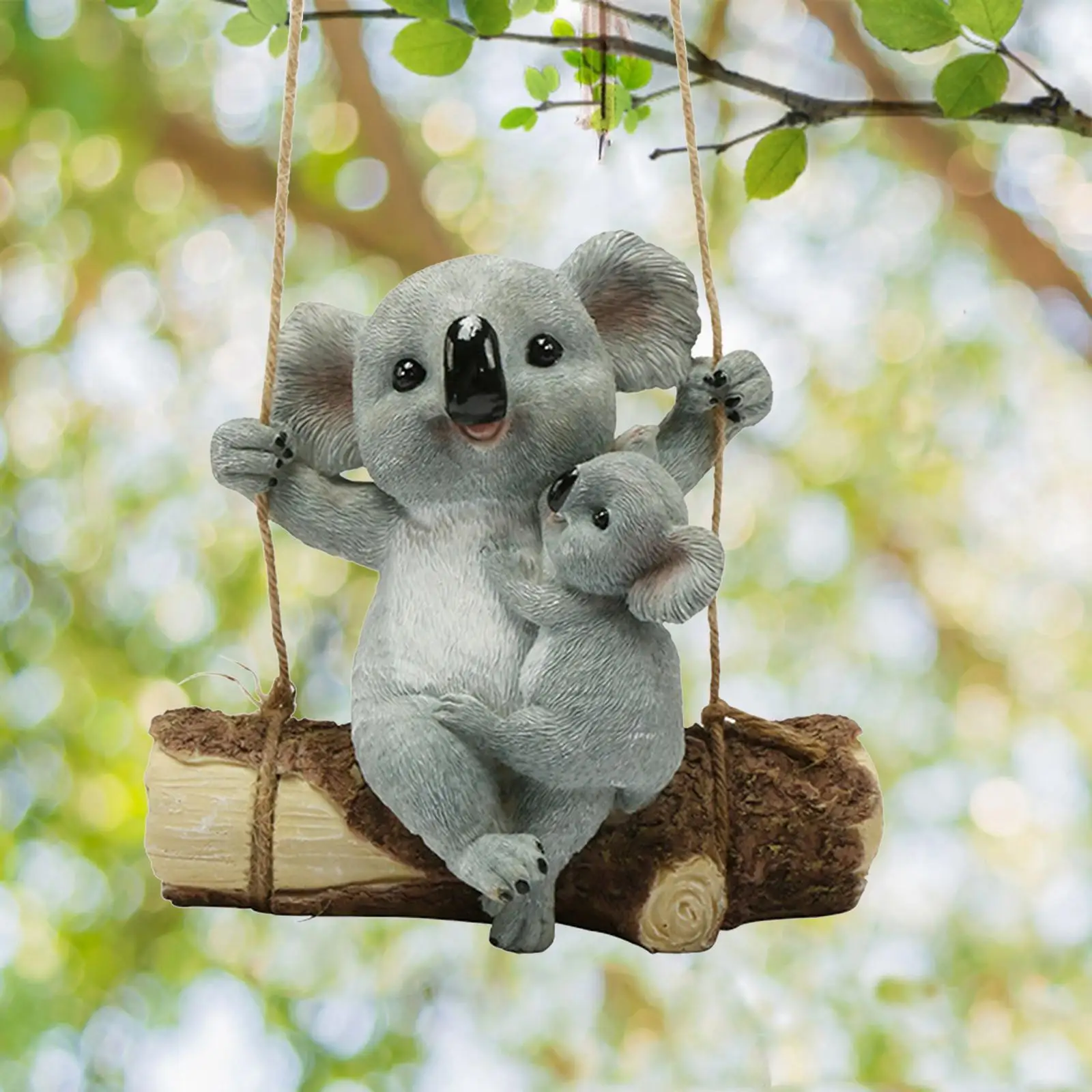 Garden Hanging Swing Koala Bear Statues Furnishing Office Outdoor Patio Yard