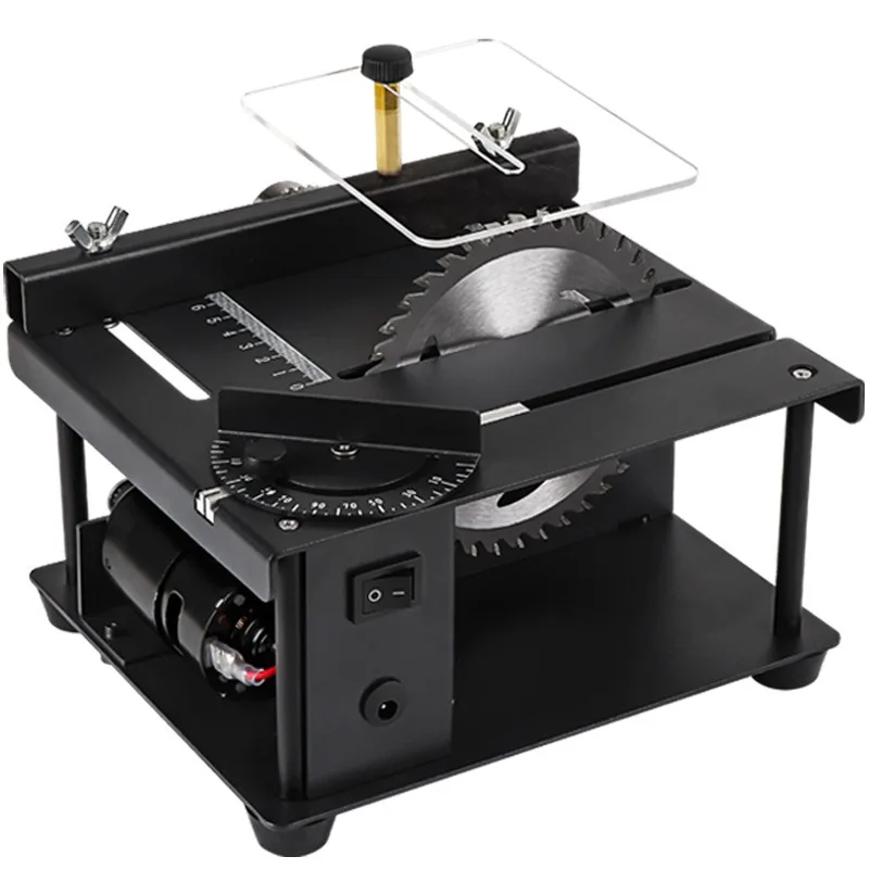 Small Desktop Mini Table Saw 200‑250W Multifunctional Woodworking Cutter For Handmade Model Making Projects