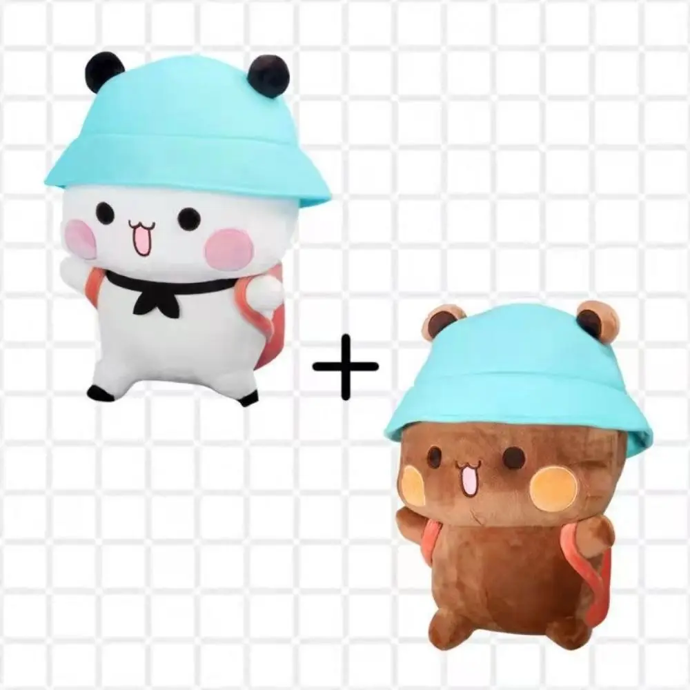 Placare il giocattolo Bubu e Dudu Panda Peluche Cartone animato 40 cm Farcito Morbido Cuscino Giocattolo Decorazione della stanza Simpatico orso panda Bambola Festa dei bambini