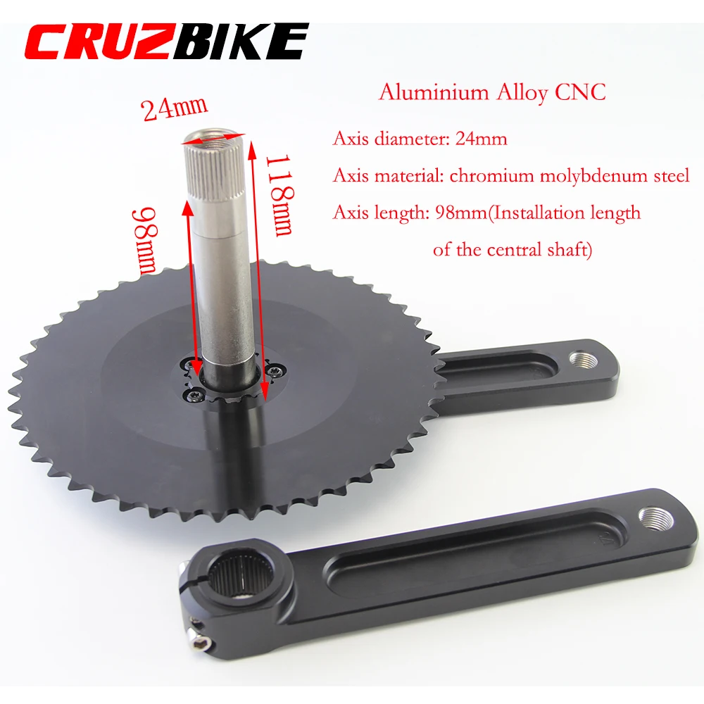 CRUZbike Track Bikes Chainring Road Bicycle Chainwheel Three Bolts Straight Mounted Chain Wheel 48/51T