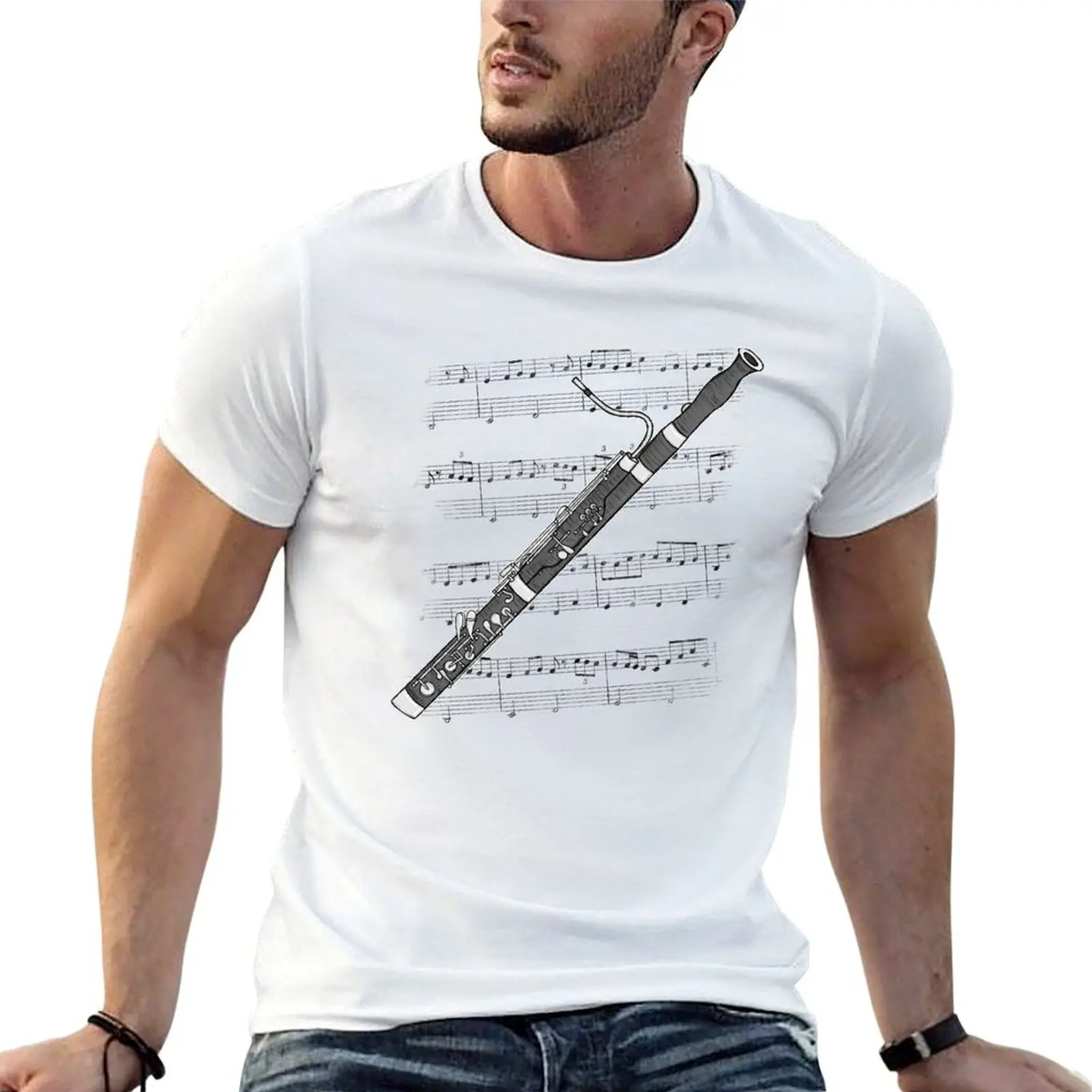 Bassoon Player Bassoonist Woodwind Musician T-Shirt Christmas Theme Tee Top