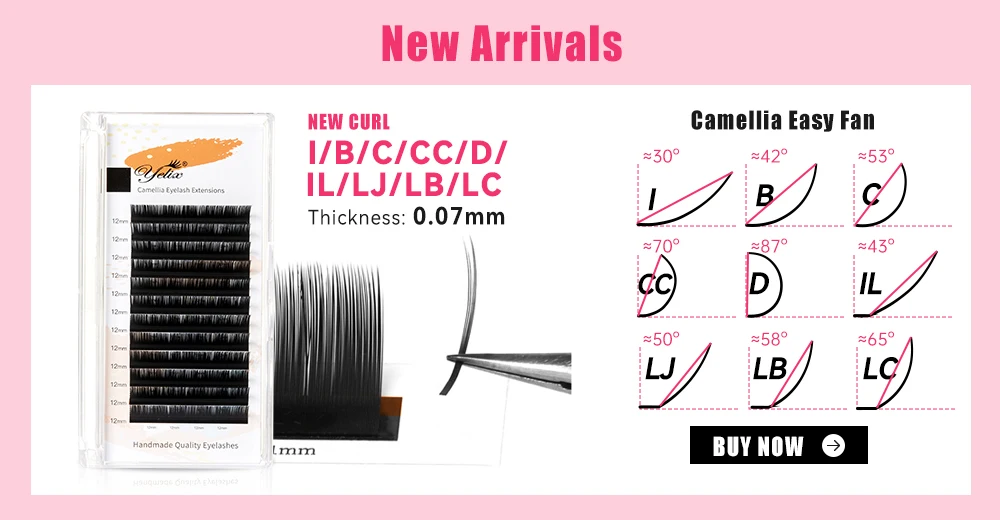 Yelix Single Tip 2D Y-Form Wimpern handgewebt Premium B C D L M natürliche Wimpern Verlängerung liefert Make-up Mesh Net Cross Lash – Detail 2