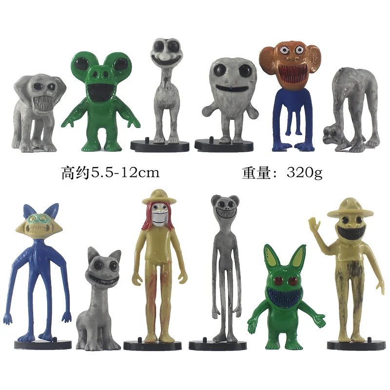 12pcs Hot Zoonomaly Figure Toys Horror Cat Figuras Doll Monster Toys Game Anime Figure Toys Panda Kids Birthday Gifts Fans Boys