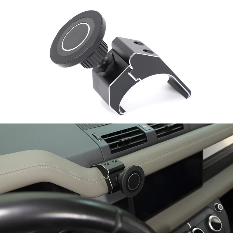 

For Land Rover Defender 90 110 130 2020 2021 2022 2023 2024 Dashboard Side Phone Holder Mount Aluminum Alloy Car Accessories