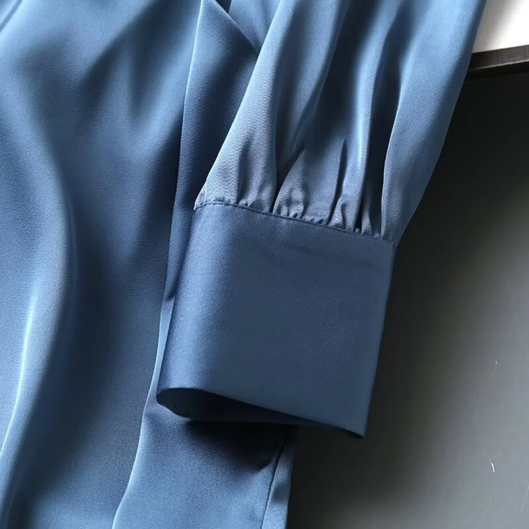 BM & MD & ZA 2024 شتاء جديد ملابس نسائية بسيطة وأنيقة عادية انفصال حزام خصر أسفل سبليت فستان #6