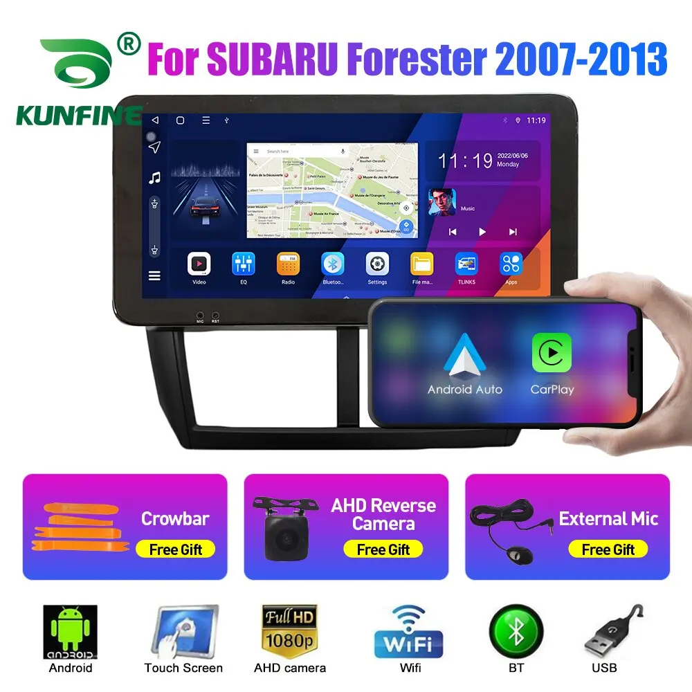 

Автомобильный радиоприемник 10,33 дюйма для SUBARU Forester 2007-13 2Din Android Восьмиядерный автомобильный стерео DVD GPS-навигатор плеер QLED экран Carplay