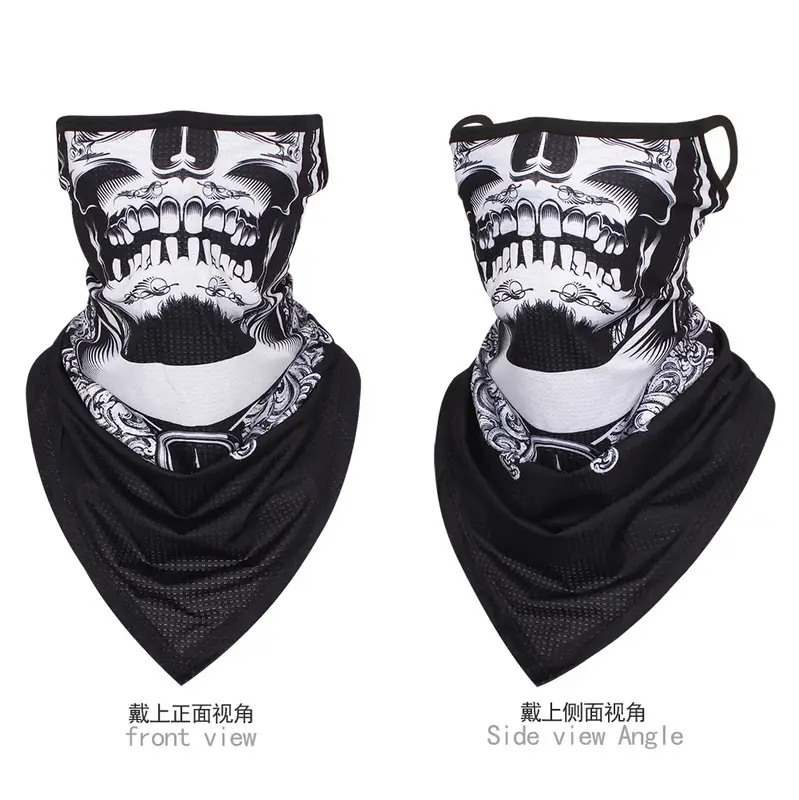 Multi-function Motorcycle Face Scarf Skull Masks Cycling Neck Gaiter Cover Mesh Tube Sport Sunscreen Men Women Bandana Balaclava - Image 18