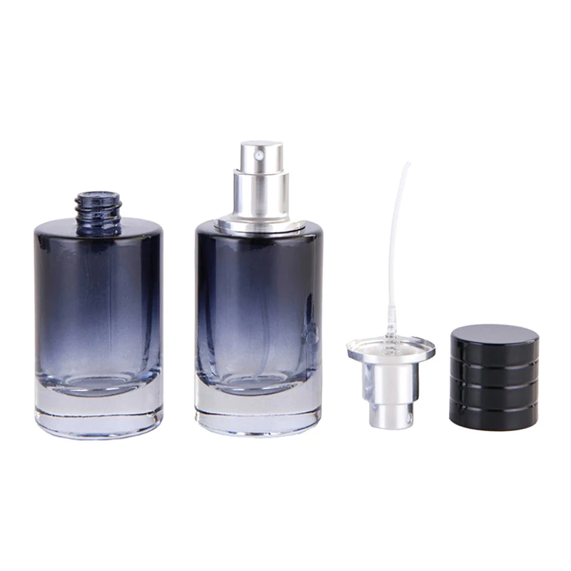 1PC 30ml Gradient Color Glass Portable Refillable Perfume Bottle Cosmetic Container Sprayer Travel Cosmetic Classification Tools