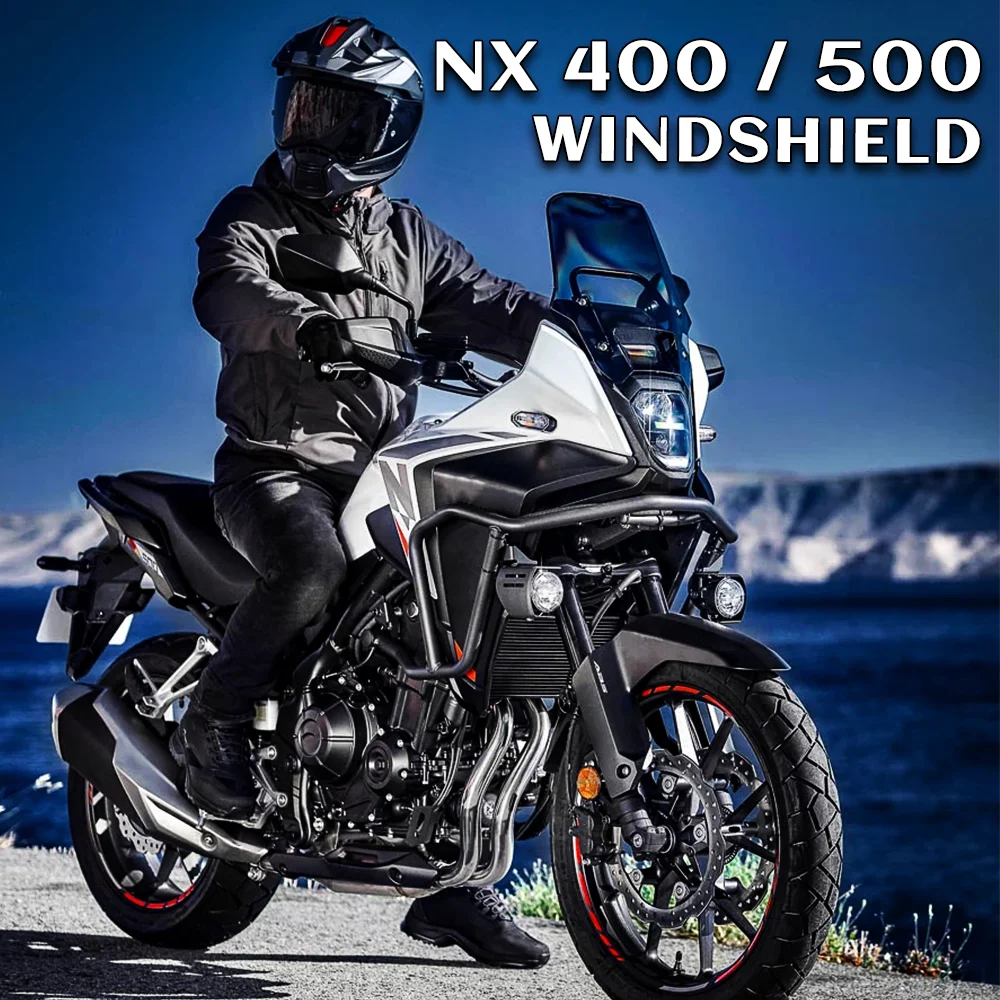 

for HONDA NX500 NX400 Windshield NX 500 Motorcycle Front Windscreen NX 400 Windshield NX500 Heightened Windshield 2023 2024