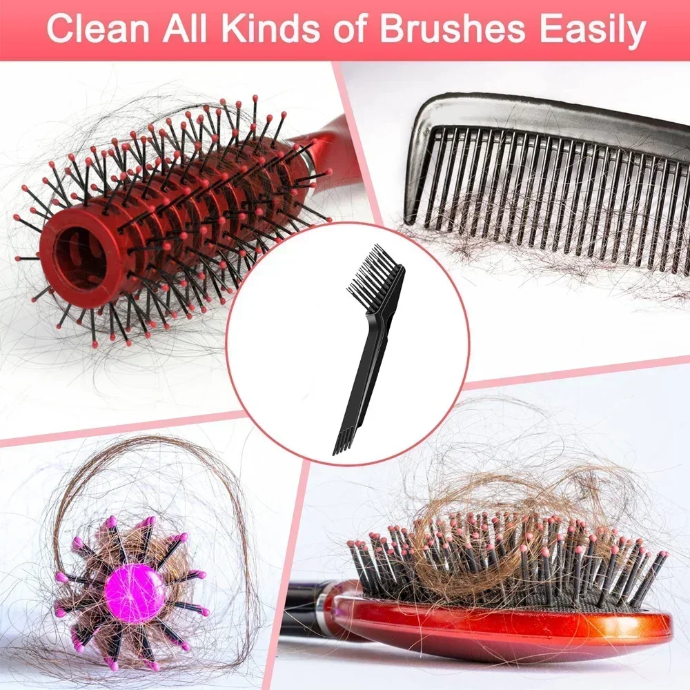 Comb Hair Brush Cleaner Remover Handle Embeded Hook Cleanup Removing Dust Tool Hair Brush Cleaning Tools Barber Accessories