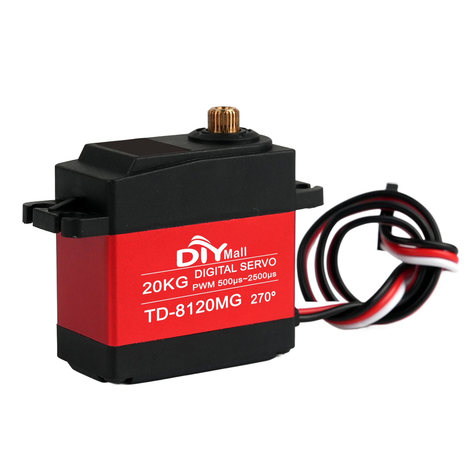 20KG TD-8120MG Digital Servo Motor 180/270/360 Degree Metal Case Servos DIY Toys Power Functions Parts for Car Robot Robotic Arm