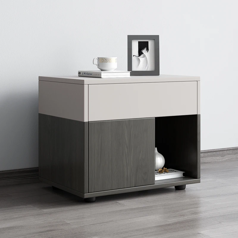Lacquer free bedside drawer bedroom small storage cabinet