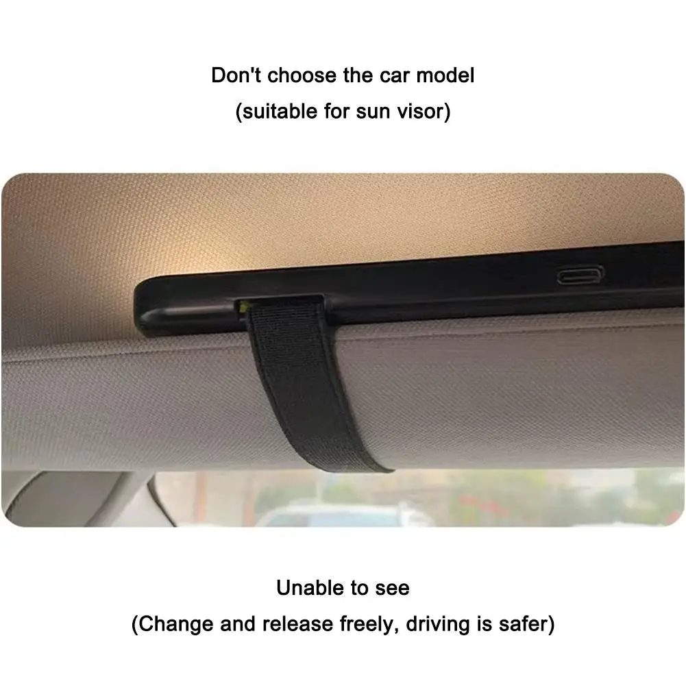 HD Car Sun Visor Makeup Mirror with LED Lights Shatterproof Design Easy Clip-on Installation Multi-Function Vanity Light
