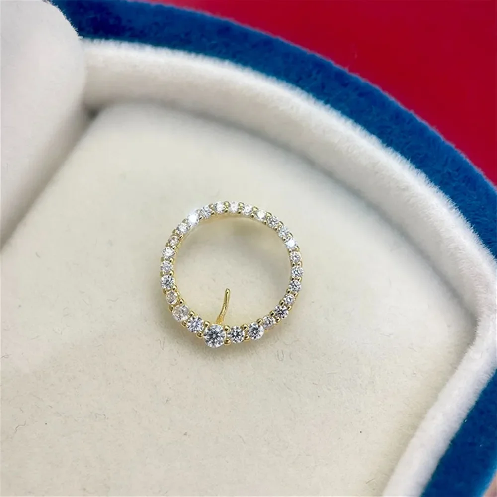 S925 Sterling Silver Pearl Pendant Setting, DIY Empty Bezel Cup Jewelry Supplies for Craft Making, Hollow Prong Pendant Findings
