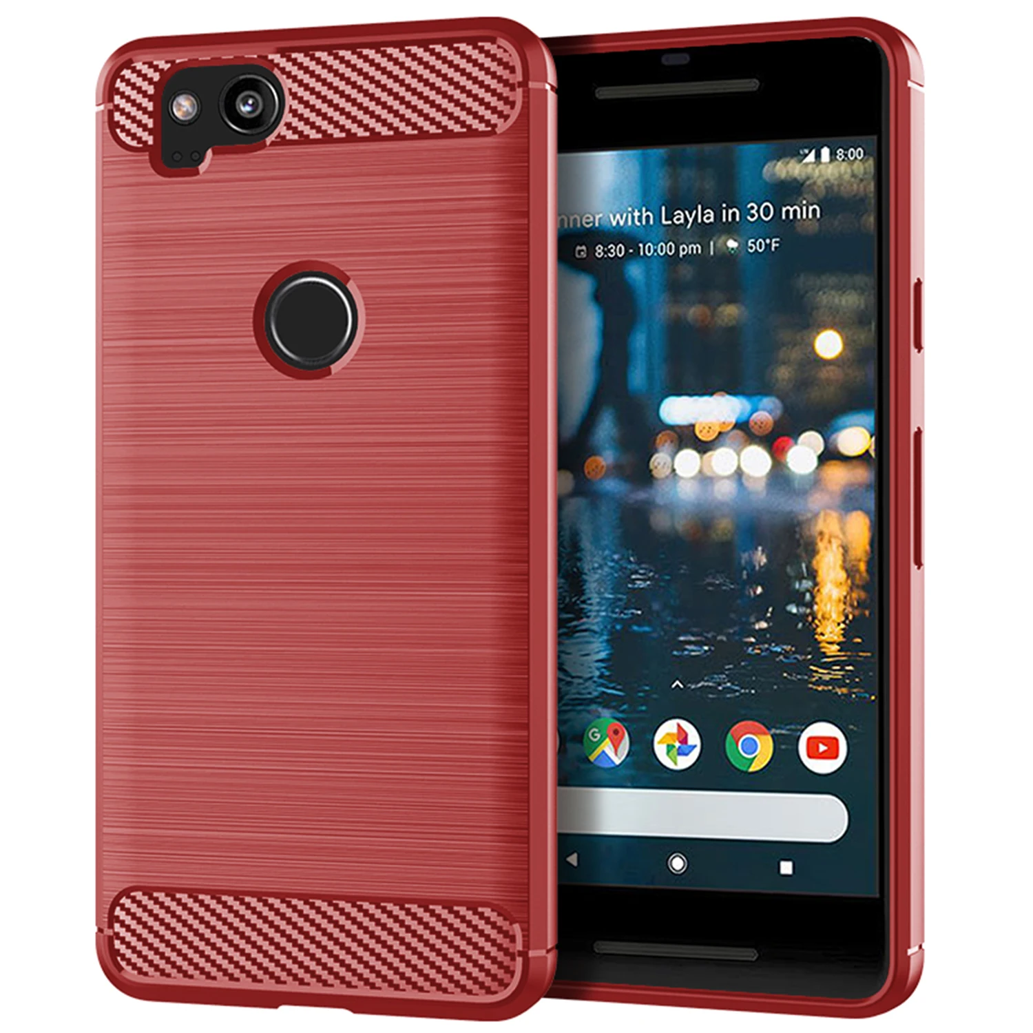 Matte Case For Google Pixel2 Shockproof Carbon Phone Cover for pixel 2 xl 2xl google Soft Silicone TPU Cases Bumper