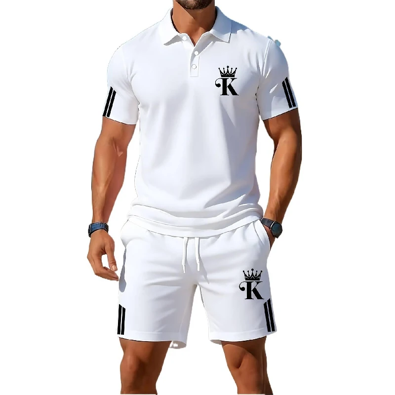 

Men'S High-End Summer Polo Shirt, Quick Drying Breathable, Casual Business Fashion, Sports Style, Short Sleeved Set