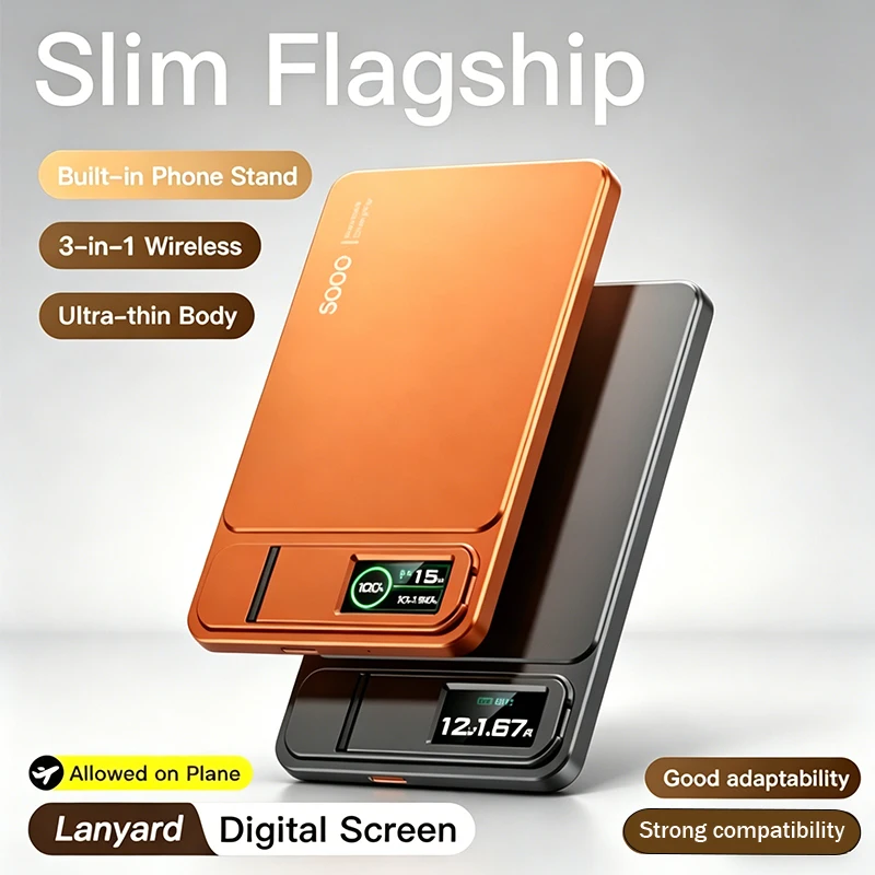 

W05 5000mAh Slim Power Bank Compatible Magnetic Wireless 20W Fast Charging Portable Battery for MagSafe For iPhone 12-17 iWatch