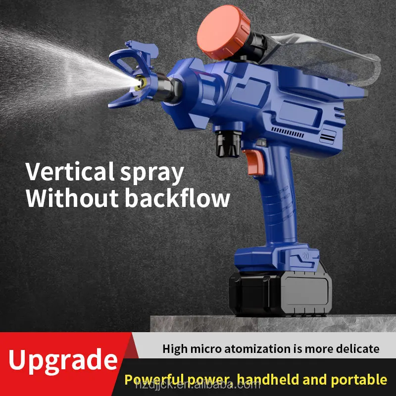 Batteria al litio Macchina a spruzzo airless ad alta tensione Pistola a spruzzo Rivestimento di vernice Macchina a spruzzo di vernice in lattice Pistola a spruzzo portatile