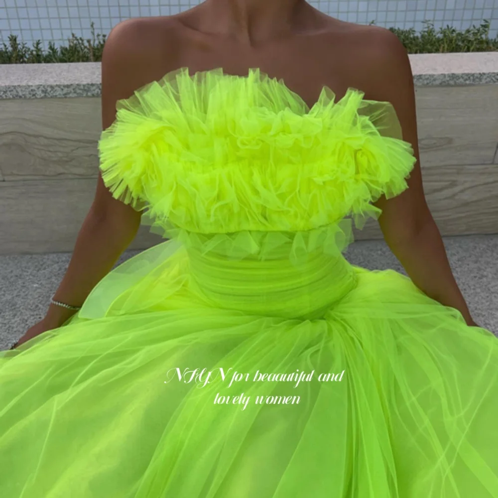 NFYN une ligne robe de bal volants robe de soirée Tulle célébrité robe de Gala princesse robes de bal pour les femmes personnalisé