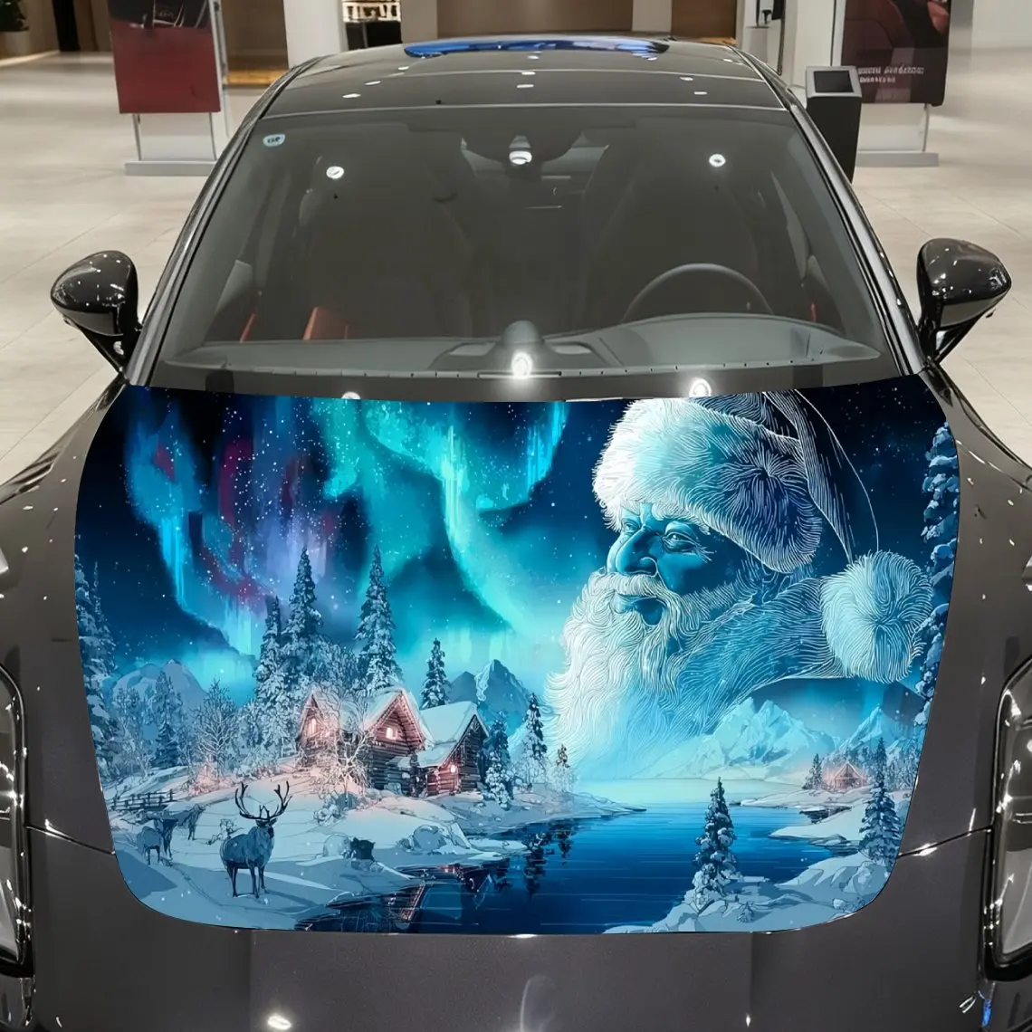 

Виниловая пленка для автомобиля Санта-Клауса и снежного секрета, водонепроницаемая наклейка на капот автомобиля из ПВХ, самоклеящаяся устойчивая к царапинам Sti