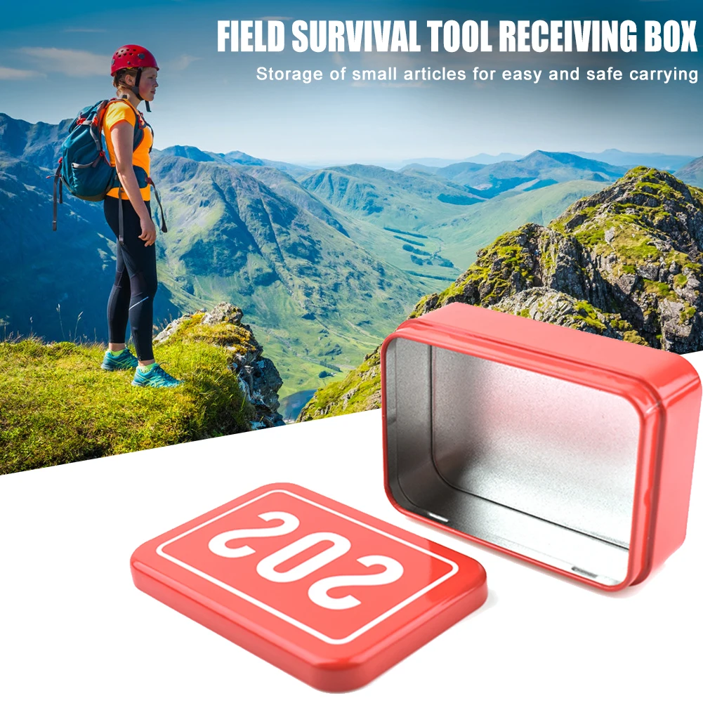أداة إنقاذ المجال الصغير أدوات SOS الحديد المحمولة صندوق الاستقبال معدات التخييم العملية
