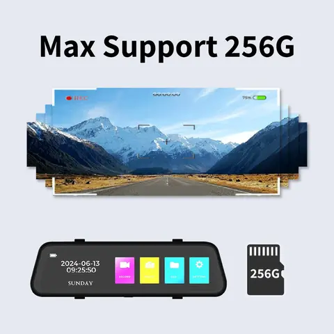 10 best sales rearview mirror dual channel recorder - №4