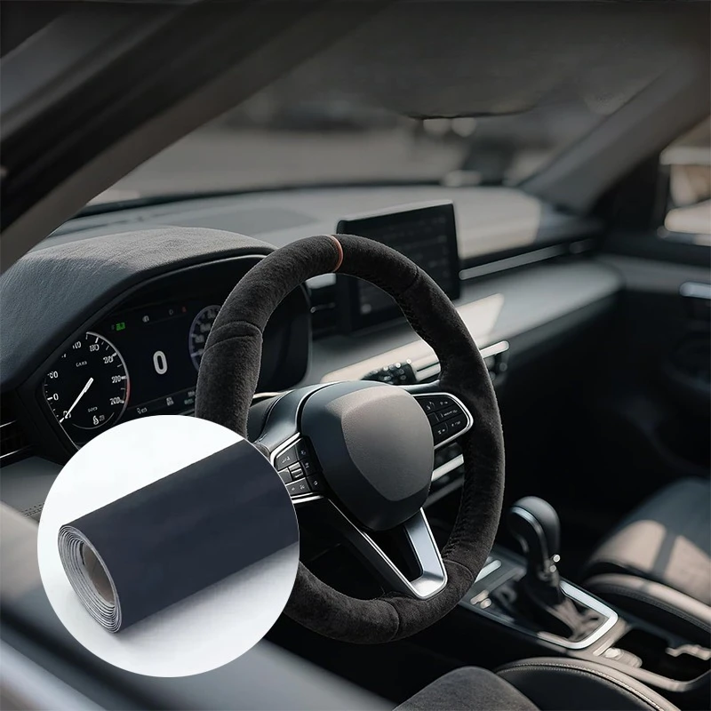 

Черная многоцветная самоклеящаяся замшевая ткань (велюр) для обивки салона автомобиля, диванов, мебели и декоративных элементов