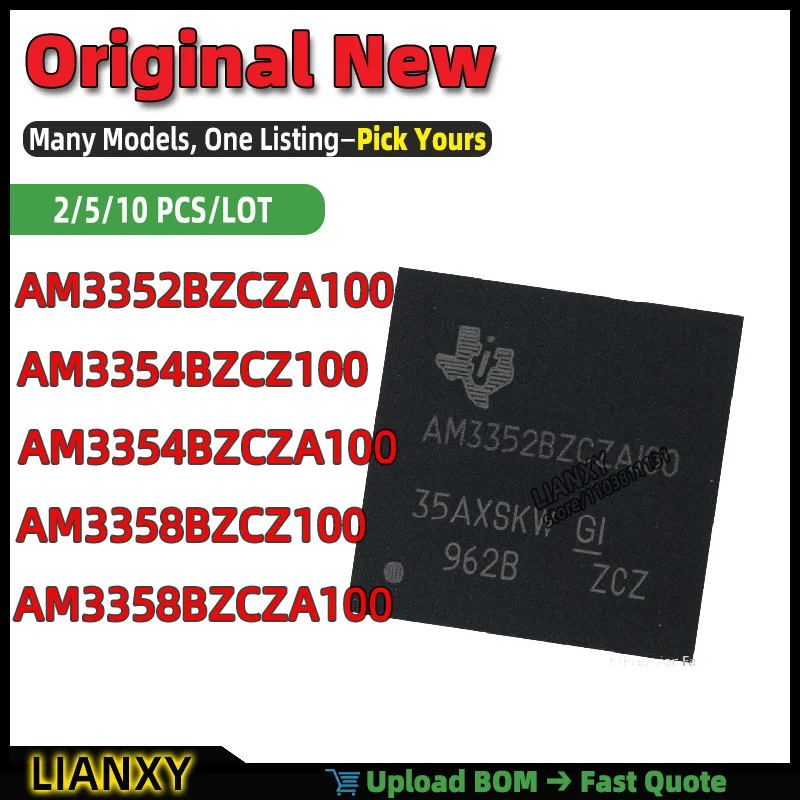 AM3358BZCZA100 AM3352BZCZA100 AM3354BZCZA100 AM3358BZCZ100 AM3354BZCZ100 LFBGA-324 Microprocessor New Original