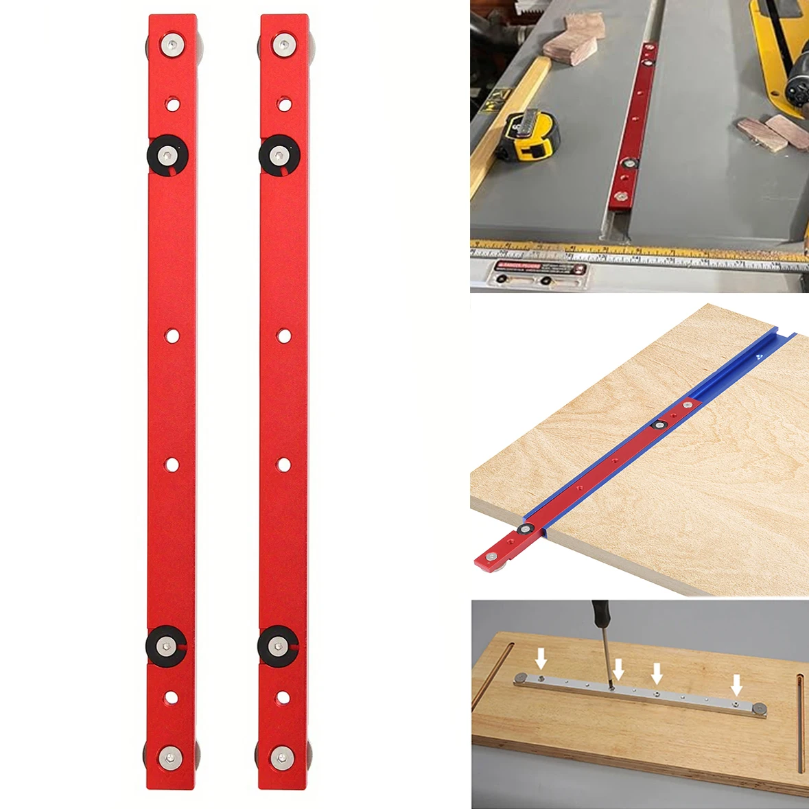 2Pcs For Carpenter Table Saw/30 model T Slot Track Miter Bar Slider Gauge Rod Aluminum Alloy Woodworking DIY Tools
