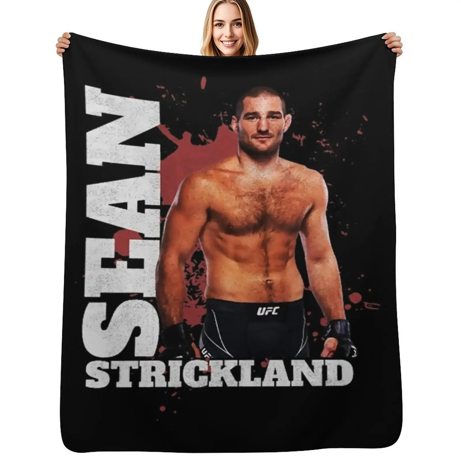 

sean strickland Fighter Throw Blanket Sofa Quilt Beautifuls halloween Hair Blankets