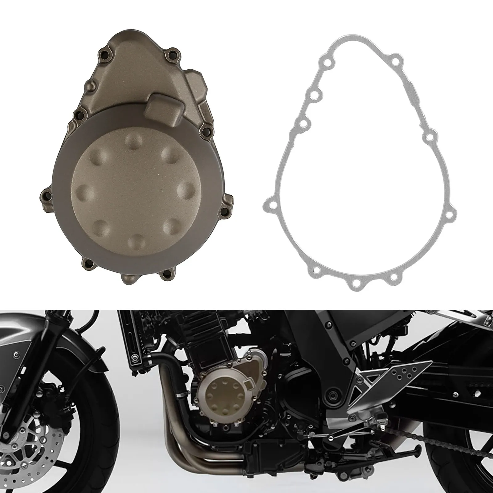 Motorradzubehör, linke Motorstarterabdeckung, Kurbelgehäuse, passend für Kawasaki Z750 Z750S 2003–2006 04 05