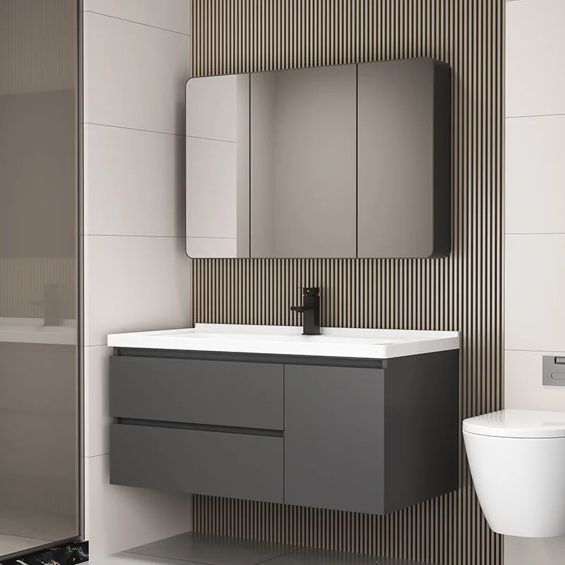Bathroom Cabinet Space Honeycomb Combination, Thickened Bathroom Washbasin, Simple Washbasin, Smart Integrated Ceramic Washbasin