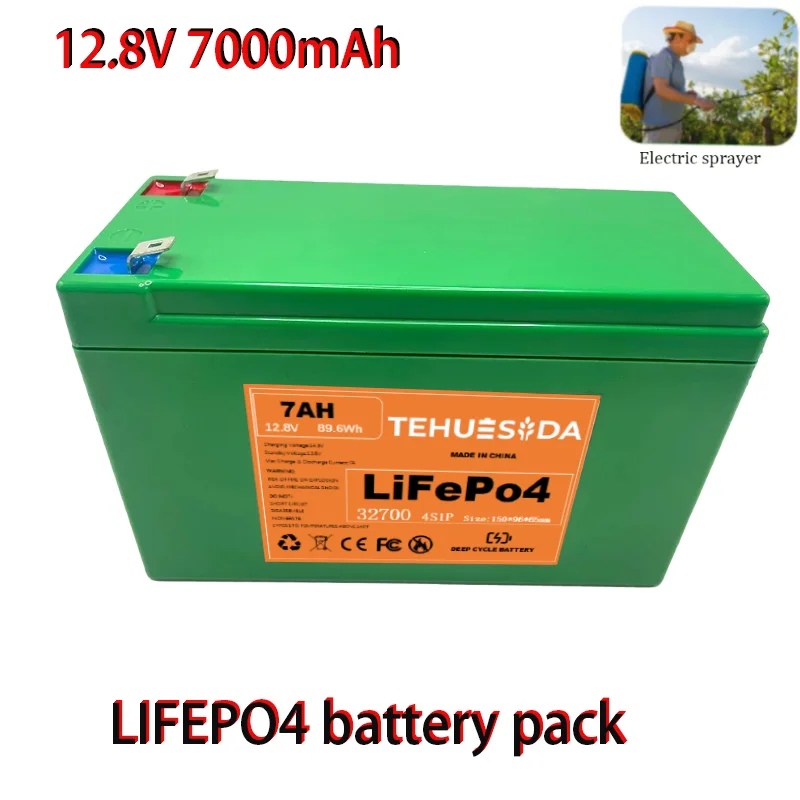 

12,8 В LifePo4 7000 мАч аккумулятор 32700 4S1P аккумуляторная батарея BMS для источника питания модель хранения солнечной энергии автомобиля
