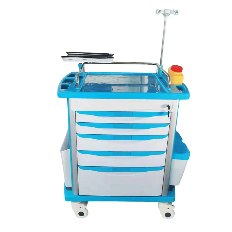 

Multifunctional Medical Rescue Vehicle ABS Hospital Steel-plastic Trolley Infusion Anesthesia Drug Delivery Treatment