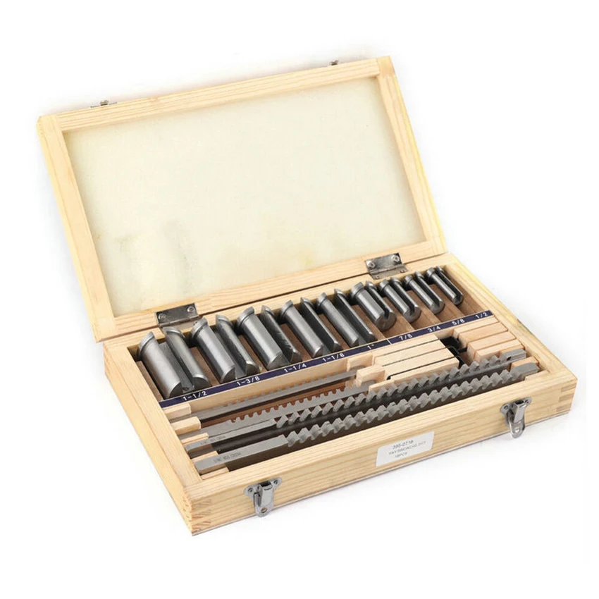 18-piece INCH KEYWAY BROACH set, involute broach, keyway broach, high-speed steel (HSS) standard broach