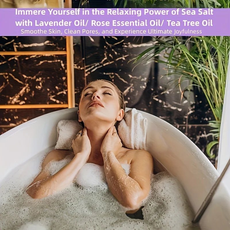 เกลืออาบน้ําแร่ 1 แพ็ค/0.44 ปอนด์, การแช่เกลือและการแช่ผ่อนคลาย, กลิ่นกุหลาบพร้อมชุดว่ายน้ําน้ํามันหอมระเหย - การดูแลร่างกาย - ความงาม